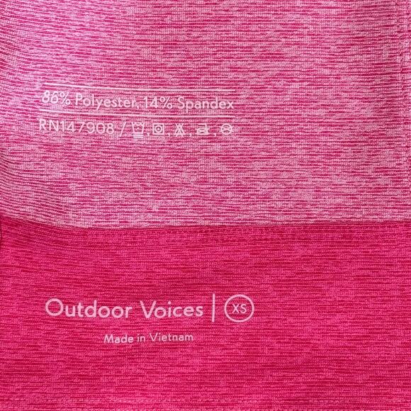 Outdoor Voices Pink Color Block Venus Crop Tank Top Light Support Activewear -XS - Picture 4 of 4